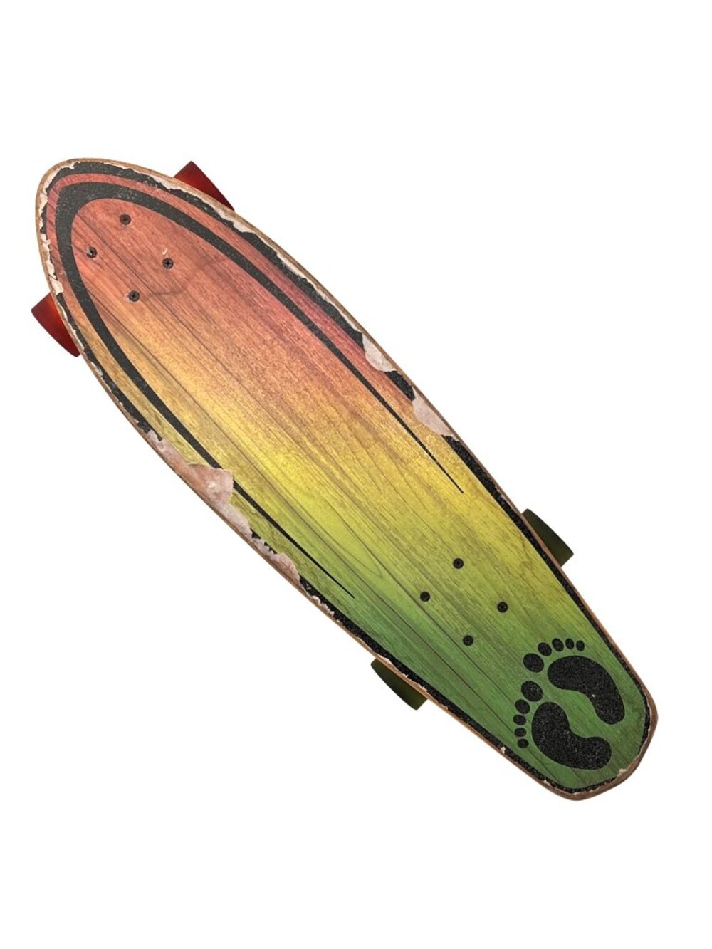 Hang Ten Rasta Complete Cruiser Skateboard Maple Deck 28"x8" Grip Tape Graphics